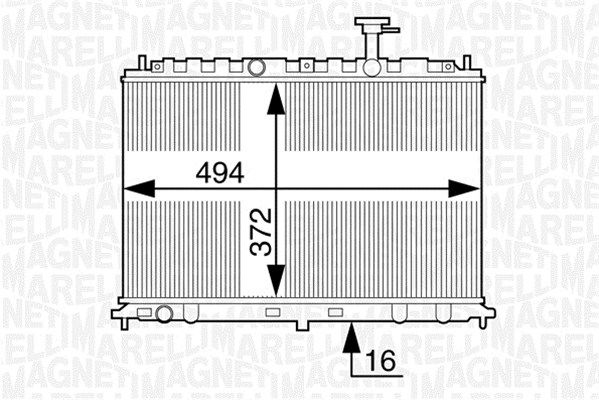 MAGNETI MARELLI radiatorius, variklio aušinimas 350213128300